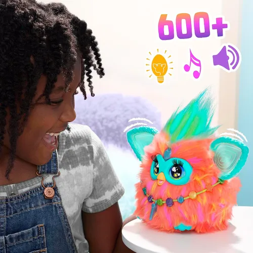 Miniatura 4 de Furby Coral, 15 accesorios de moda, juguetes de peluche interactivos para niñas y niños de 6 años en adelante, animatronic activado por voz