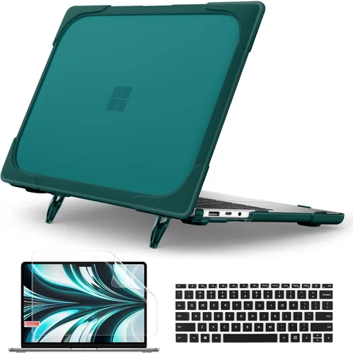 Miniatura 9 de Batianda Funda resistente para laptop Microsoft Surface 5 4/3ª pantalla táctil de 15 pulgadas con soporte plegable y cubierta de teclado, funda Rosa
