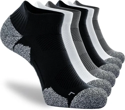 Miniatura 8 de CWVLC - Calcetines deportivos, hasta el tobillo, de compresión, acolchados, unisex, paquete variado