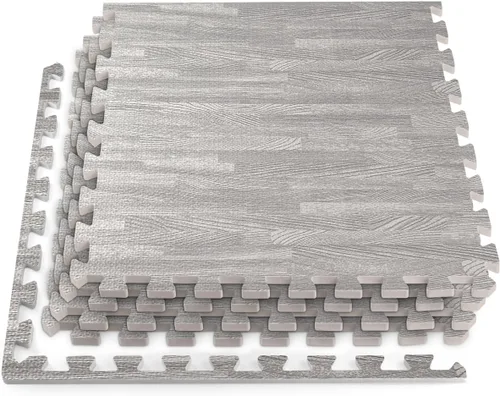 Miniatura 14 de HomeCube USA - Baldosas de espuma entrelazadas con veta de madera de 3/8 pulgadas de grosor para hogar, oficina, espacio de equipos