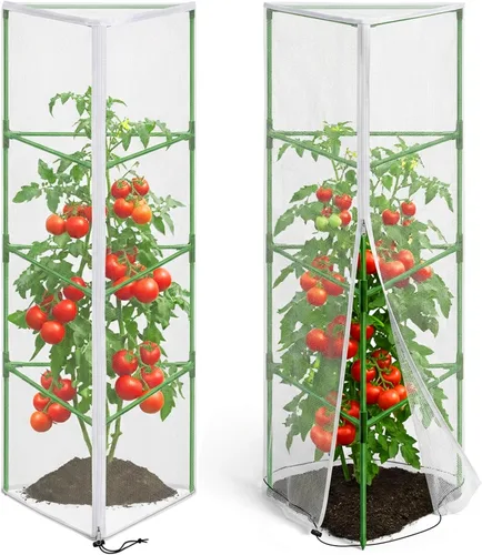 Miniatura 9 de 3 piezas de red para pájaros de jardín, cubierta para plantas para jaula cuadrada de tomate, 59" x 17.7" barrera contra insectos y pájaros, red