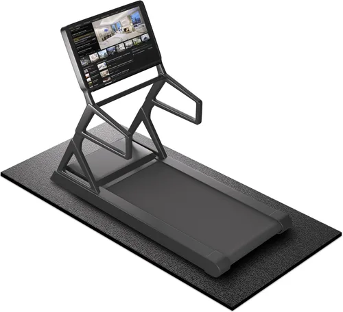 Miniatura 12 de Tapete para caminadora, 7'x3'/6'x3'/6'x2.5'/5.6'x2'/4'x2', 6mm de grosor, alfombrilla de equipo de ejercicio para gimnasio para piso de madera
