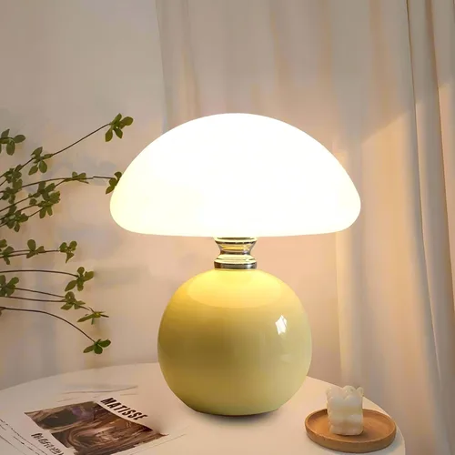 Miniatura 8 de Lámpara de hongo para dormitorio, sala de estar, lámparas de mesa de hongos para mesitas de noche, lámpara de mesa pequeña de escritorio de 3