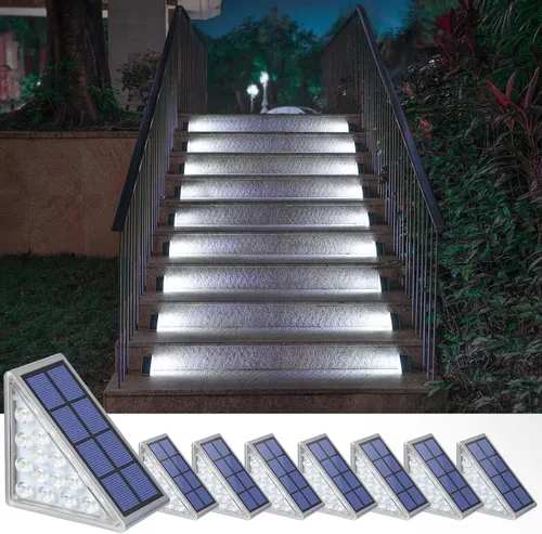Miniatura 9 de NIORSUN Luces solares, impermeabilidad IP67, encendido/apagado automáticos, para escalones exterior, escalera, patio, porche, puerta delante, acera