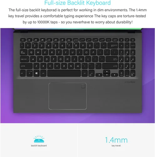 Miniatura 6 de ASUS VivoBook - Portátil delgado y ligero, pantalla FHD de 15.6 pulgadas, procesador AMD Ryzen 3 3250U, gráficos AMD Radeon, teclado retroiluminado