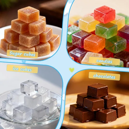 Miniatura 6 de 3 moldes cuadrados de silicona para caramelos, 126 cavidades, mini moldes cuadrados de silicona para caramelos, gomitas, chocolate, cubitos de hielo