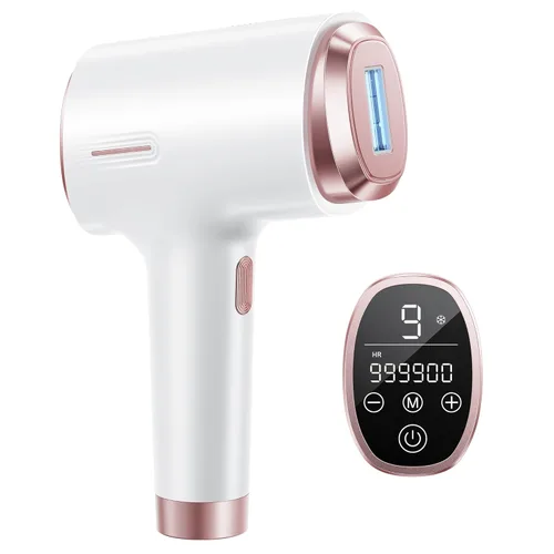 Ubroo Dispositivo de depilación láser IPL, energía 21J, reducción del 96% de cabello, enfriamiento de hielo a 41°F para mujeres y hombres, axila