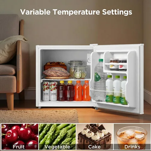 Miniatura 14 de Midea MERM33S1AST - Mini nevera compacta de 3.3 pies cúbicos con luz interna, termostato ajustable, puerta reversible, bajo ruido para dormitorio