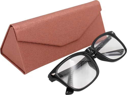 Miniatura 167 de Real Sic Funda para lentes de sol para hombres y mujeres, soporte magnético plegable para lentes de sol, inspirado en el color sólido