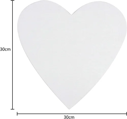 Miniatura 6 de Tableros de lienzo de pintura de 11.8 pulgadas, lienzo de lino en blanco con imprimación en forma de corazón, pintura al óleo y medios de arte