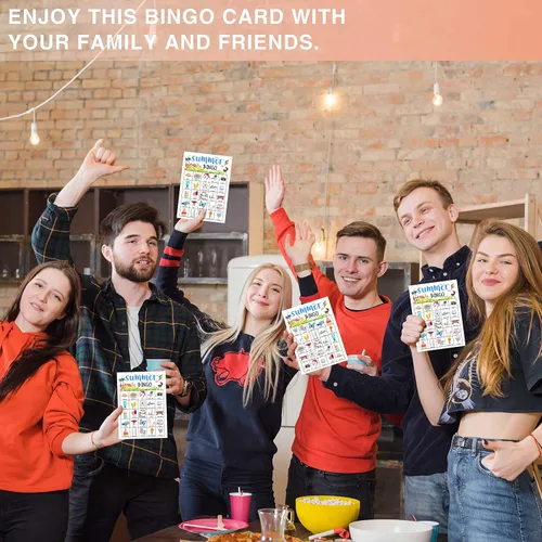Miniatura 4 de Juegos de bingo de verano, tarjetas de bingo de verano, juegos de fiesta de campamento en la piscina en la playa para fiesta de cumpleaños