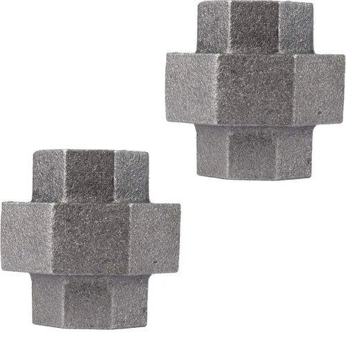 Miniatura 17 de PIPE DECOR - Brida de piso cuadrada de 1 pulgada, paquete de 4 unidades, hierro maleable, compatible con tubos de plomería de acero negro de un