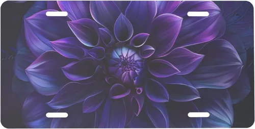Miniatura 25 de Árbol de la vida - Placa de matrícula colorida abstracta divertida de aluminio para placas delanteras decorativas, impermeables, sin óxido, A