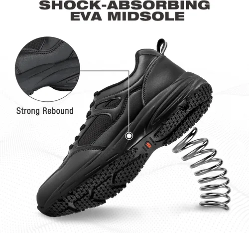 Miniatura 4 de NINGO Zapatos antideslizantes para hombre, resistentes al agua y al aceite, zapatos de trabajo antideslizantes. Suela antideslizante de grado SRC