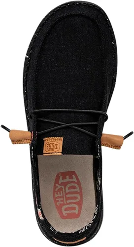 Miniatura 2 de Hey Dude Wendy - Zapatos de lona lavada para mujer Mocasines con cordones para mujer cómodos y ligeros