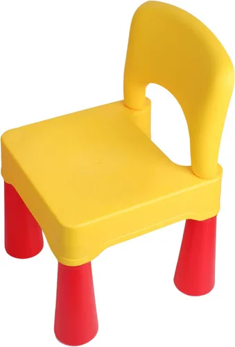 Miniatura 4 de burgkidz Silla de plástico para niños de 2 a 4 años, silla pequeña para niños y niñas, muebles Montessori ligeros y duraderos para leer/comer/jugar