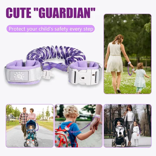 Miniatura 6 de Arnés para caminar del niño pequeño - Correa de muñeca anti pérdida para niños - Arnés de seguridad infantil - Mejora con reflectante (6.5 pies)