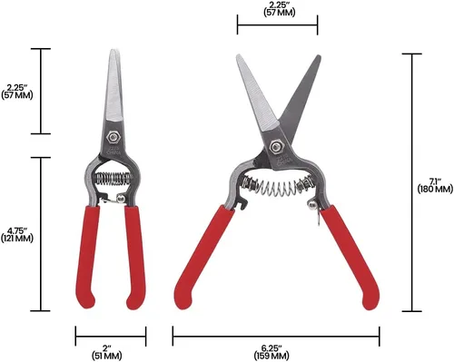Miniatura 5 de Zenport Z275 Needlenose Shear, Flor, 8-Inch Heavy Duty Forjado Acero Recto Hoja