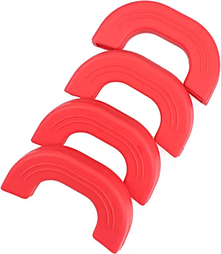 DOERDO - 4 soportes de silicona resistentes al calor, fundas antideslizantes para ollas, fundas antideslizantes para ollas y sopas, color rojo