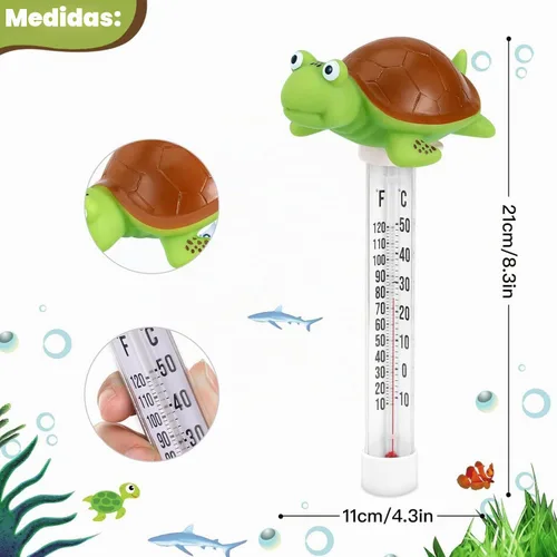 Miniatura 3 de Termómetro flotante para piscina, pantalla grande con cuerda fácil de leer, resistente a roturas, para piscinas al aire libre e interior, spas