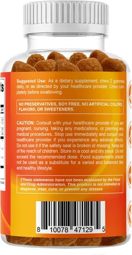 Miniatura 9 de Vitamatic Gomitas de cúrcuma con extracto de jengibre y pimienta negra – 60 gomitas veganas 95% curcuminoides – Potente apoyo antioxidante e