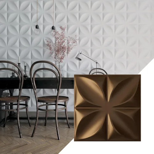 Miniatura 26 de Ekena Millwork WP20X20ALWH 19 5/8 pulgadas de ancho x 19 5/8 pulgadas de alto Alexa EnduraWall Decorativo 3D Panel de pared cubre 2.67 pies cuadrados