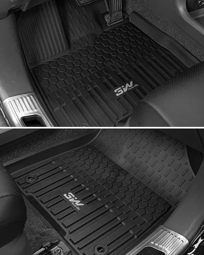 Miniatura 4 de 3W Alfombrillas para Toyota Sienna 2021-2026 8 Asientos LE/XLE, Alfombrillas Personalizadas para Todo Clima de TPE para Toyota Sienna 1ª, 2ª y 3ª