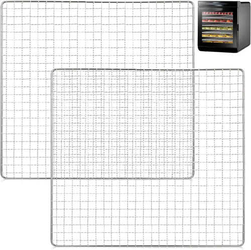 Baderke Bandejas deshidratadoras de 13 x 12 pulgadas compatibles con CP267-FD solo deshidratador de acero inoxidable, pantallas de malla de secado