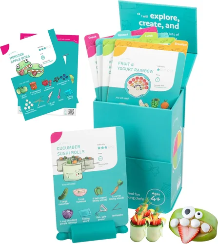 Mi primera caja de recetas para niños: recetas inspiradas en Montessori, fáciles de seguir con guías visuales. Libro de cocina para niños a partir