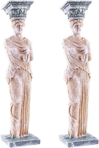 Baluue Estatua de diosa simulada de resina, decoración de acuario, pecera griega, paisajismo, escultura de acuario, decoración de paisaje para