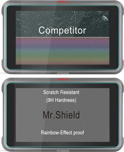 Miniatura 5 de Mr.Shield [Paquete de 3] Protector de pantalla para Atomos Ninja V y Ninja V+ de 5 pulgadas [Vidrio templado] [Vidrio japonés con dureza 9H]