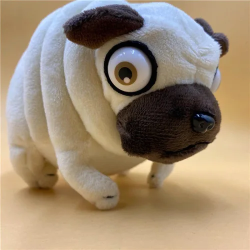 Miniatura 5 de Divertido animal de peluche de Pug – Juguete de peluche divertido y lindo de perro carlino feo de 6 pulgadas, peluche extraño para niños, niños