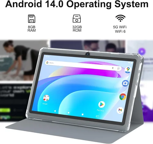 Miniatura 2 de ZZB Tablet Android 14 de 7 pulgadas, 8 GB de RAM (4 GB expandibles) 32 GB ROM Tablets soporta 1 TB MicroSD, Widevine L1, tableta de doble cámara 5G
