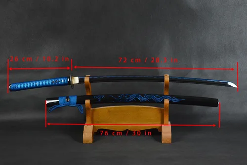 Miniatura 3 de 41 inch Handmade Japanese Samurai Katana Sword Full Tang for Man Gift Cosplay Decoration Self Defense