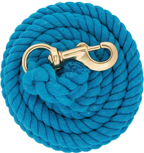 Miniatura 7 de Weaver Equine - Cuerdas de plomo de algodón de 5/8 x 10 pulgadas para caballos con broche de latón, hebilla, suaves y cómodas cuerdas