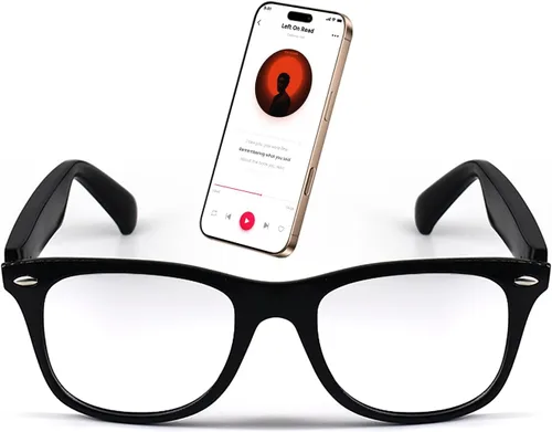 GenXenon - Lentes inteligentes Bluetooth, gafas de audio Bluetooth para mujeres y hombres, sonido de oído abierto con micrófono y altavoces, manos