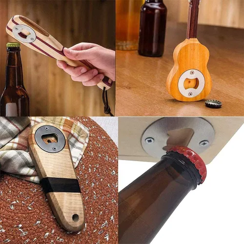 Miniatura 4 de Paquete de 100 piezas de acero inoxidable para abridor de botellas, kit de piezas de hardware montadas en la pared, kit de bricolaje con 200