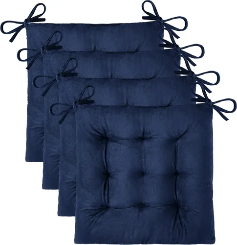 Miniatura 27 de OVOV 1 paquete de cojines para sillas de comedor, cojines de asiento suaves para sillas de escritorio de cocina, cojines cuadrados para sillas