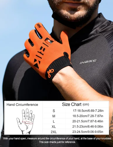 Miniatura 6 de INBIKE - Guantes de ciclismo para hombremujer con pantalla táctil, guantes de bicicleta con almohadilla antideslizante para ciclismo de montaña MTB
