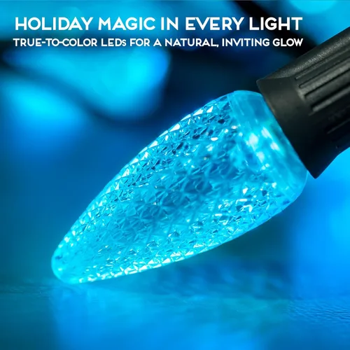 Miniatura 5 de Iluminación para fiestas. Repuesto de foco para luces de navidad de LED facetado C9 para tomas E17, nivel comercial con ahorro de energía. Focos