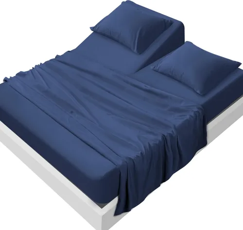 Miniatura 24 de SPRINGSPIRIT Juego de sábanas para sofá cama tamaño Queen, juego de sábanas de 4 piezas con bolsillos de hasta 8 pulgadas de profundidad, sábanas