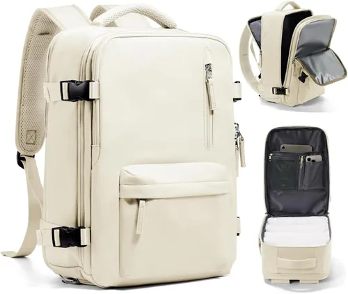 Miniatura 18 de WONHOX - Mochila grande, aprobada para vuelo, unisex, para viajes, trabajo, negocios o laptop, a1-Negro, Medium