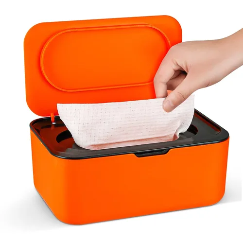 Miniatura 10 de Flenpptly 2 Pack Dispensador de Toallitas para Bebé, Estuche para Toallitas Portador de Toallitas para Bebé Mantiene las Toallitas Frescas, Azul