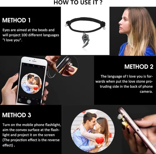 Miniatura 4 de Pulsera personalizada con imagen en el interior, pulseras personalizadas para parejas de proyección de fotos para él y ella, pulseras a juego