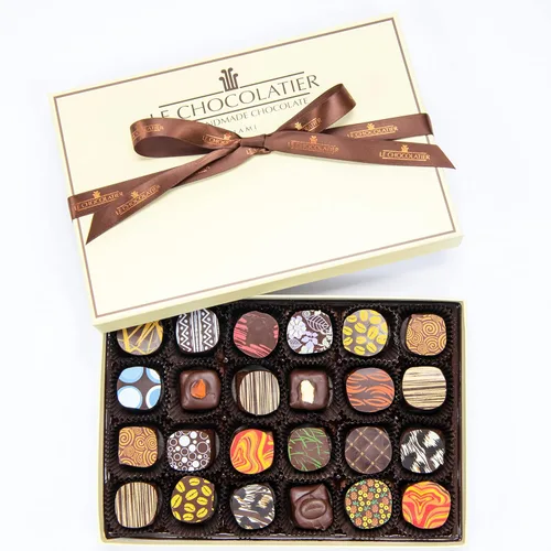 Le Chocolatier Signature Gourmet - Caja de regalo surtida de trufas de chocolate, trufas oscuras de primera calidad, perfectas para regalos,