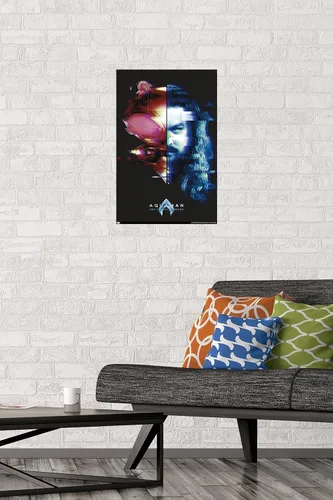 Miniatura 2 de Trends International DC Comics Movie Aquaman y el Reino Perdido - Póster de pared Faceoff, 22.4 pulgadas de largo x 14.7 W, versión premium sin marco