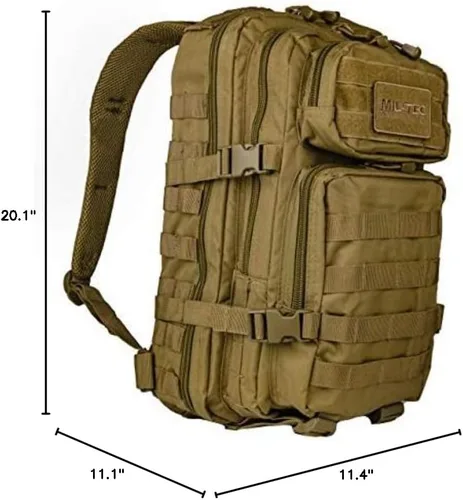 Miniatura 2 de Mochila Mil-Tec USA de asalto grande, capacidad 9.5 gal, militar, para exteriores, Marrón, talla única Coyote