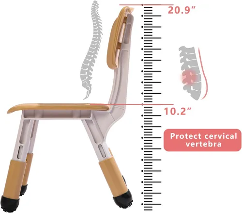 Miniatura 5 de WHY TOYS Sillas Ajustables para Niños de Interior con 3 Niveles de Ajuste Adecuadas para Niños de 2 a 6 Años. Capacidad Máxima de Carga 220 LBS