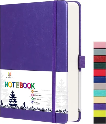 Miniatura 22 de Cuaderno de papel en blanco - 280 páginas A5 con papel en blanco de 100 g/m², papel grueso, tapa dura, cuero PU, 5.75" × 8.38" - Negro