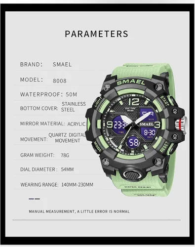 Miniatura 2 de TOSTAR Mens Sports Digital Analog Watch with LED-White Backlight 50m Waterproof Military Wtaches for Men